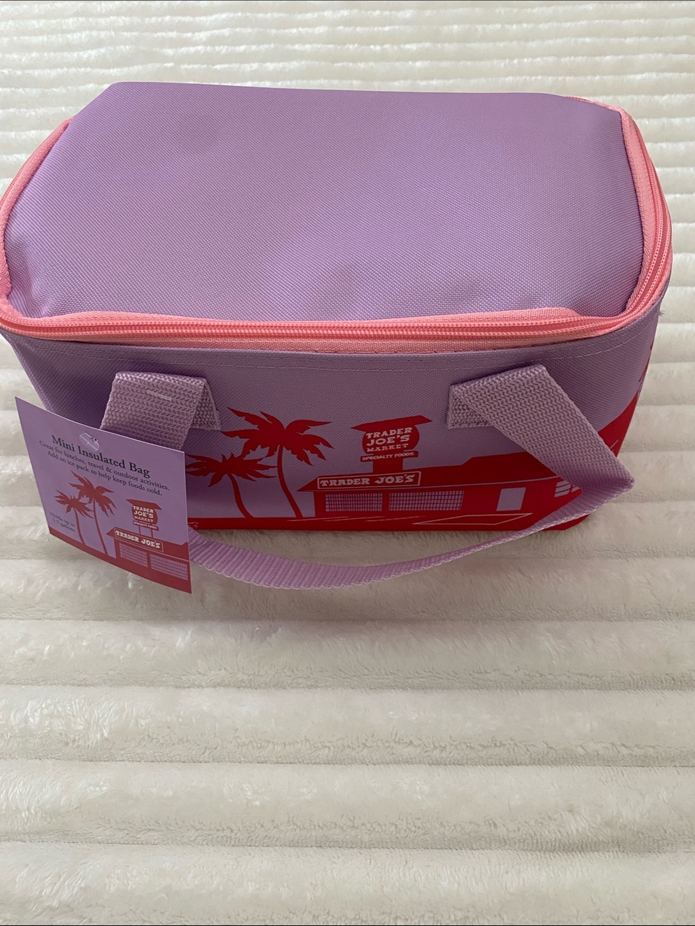 Trader Joe's Purple & Pink Mini Insulated Lunch Bag